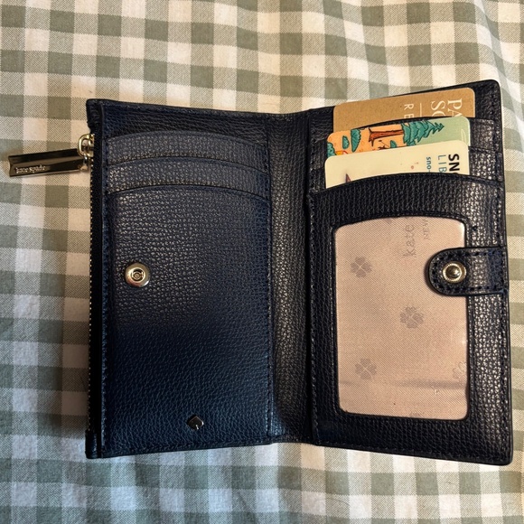 Kate Spade Small Bifold Wallet - Navy Blue - Picture 2 of 3